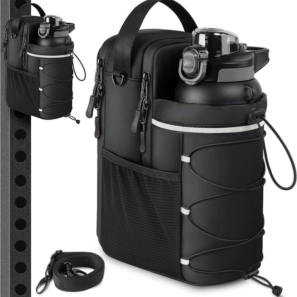 Magnetic Water Bottle Carry Pouch Crossbody Holder